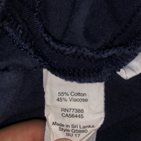 Madewell Pull-On Side-Tie Shorts Navy Cotton‎ Viscose Blend Size Medium - Picture 5 of 5